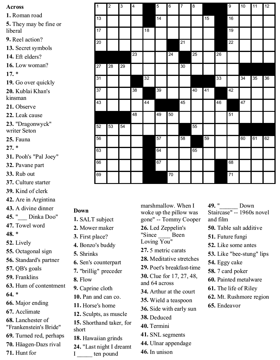 Fun Free Printable Crosswords With Solutions PDF Printables For 