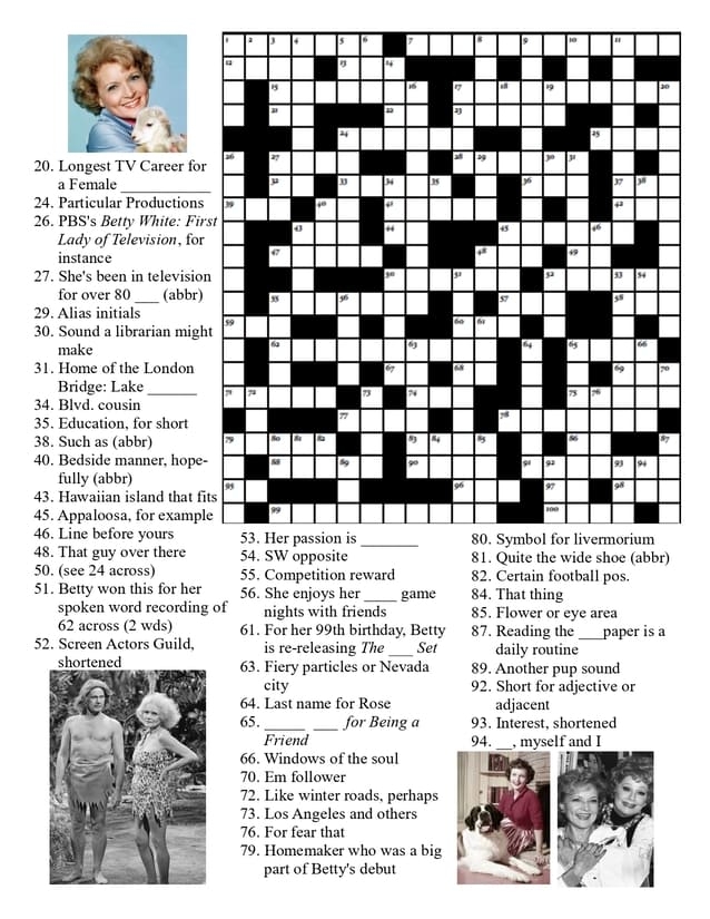Hard Celebrity Crossword Puzzle Free Download And Print For You