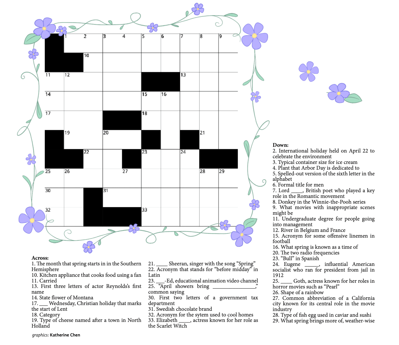 Hard Spring Crossword Puzzles Free Download And Print For You 