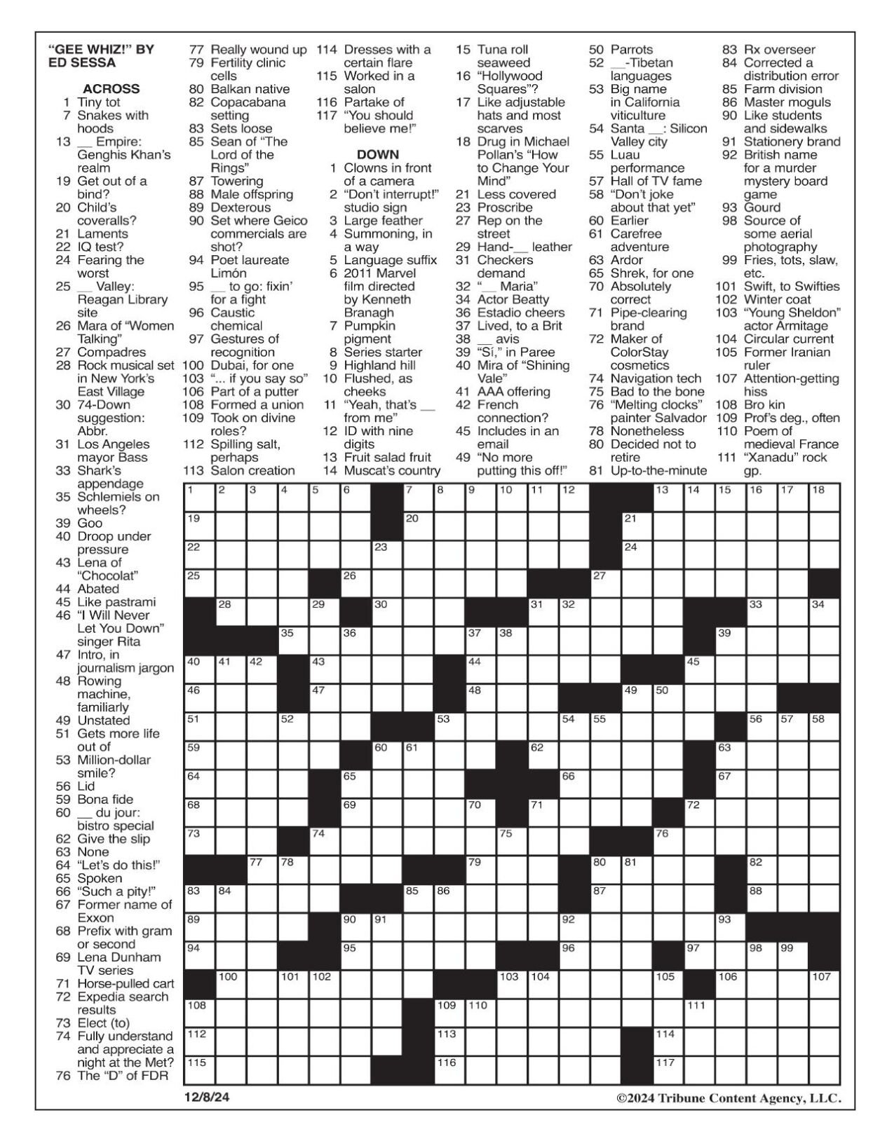 La Times Crossword Today Printable Printable Crossword Puzzles