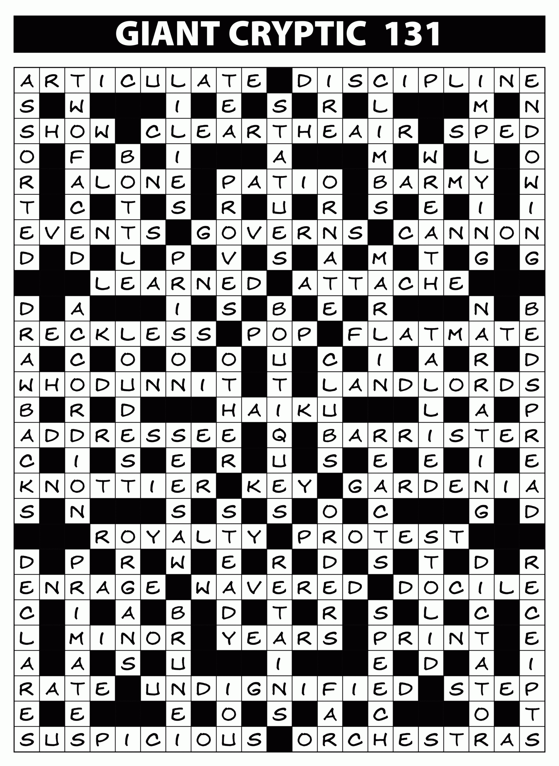 Lovatts Cryptic Crosswords Free Crossword Puzzle
