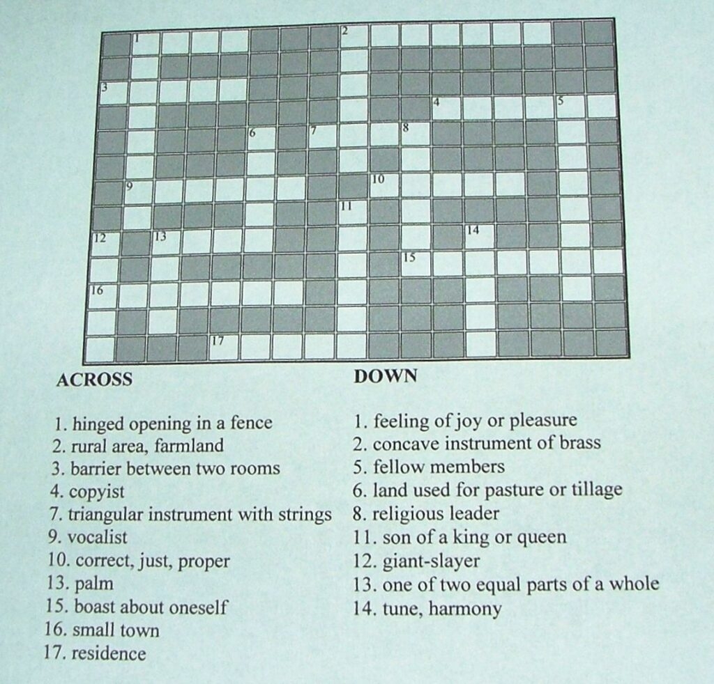 Make Crossword Puzzle Free Printable A Fun And Educational Activity 