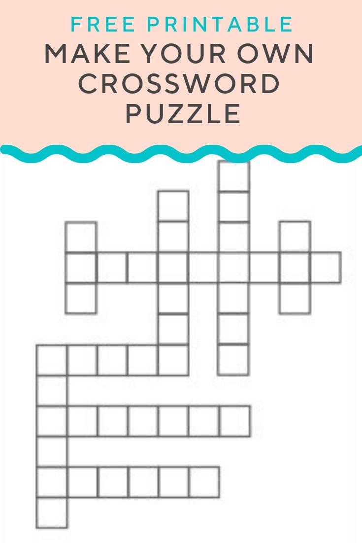 Make Your Own Crossword Puzzle Printable Free FREE Printable