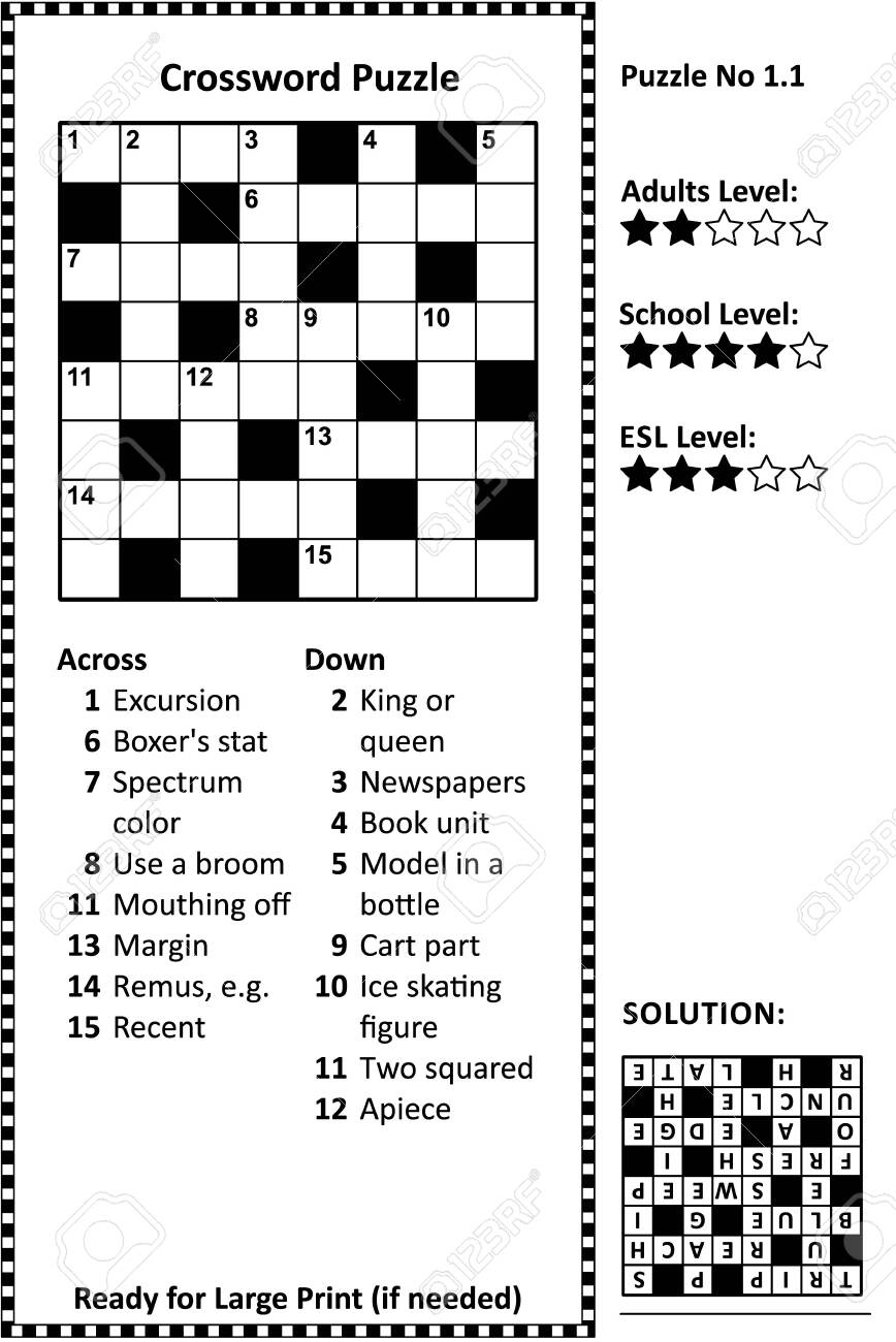 Medium Difficulty Crossword Puzzles Printable Mom Printable