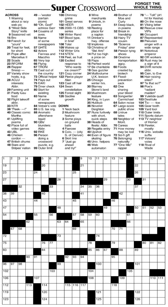 Medium Difficulty Crossword Puzzles Printable Test Your Skills With 