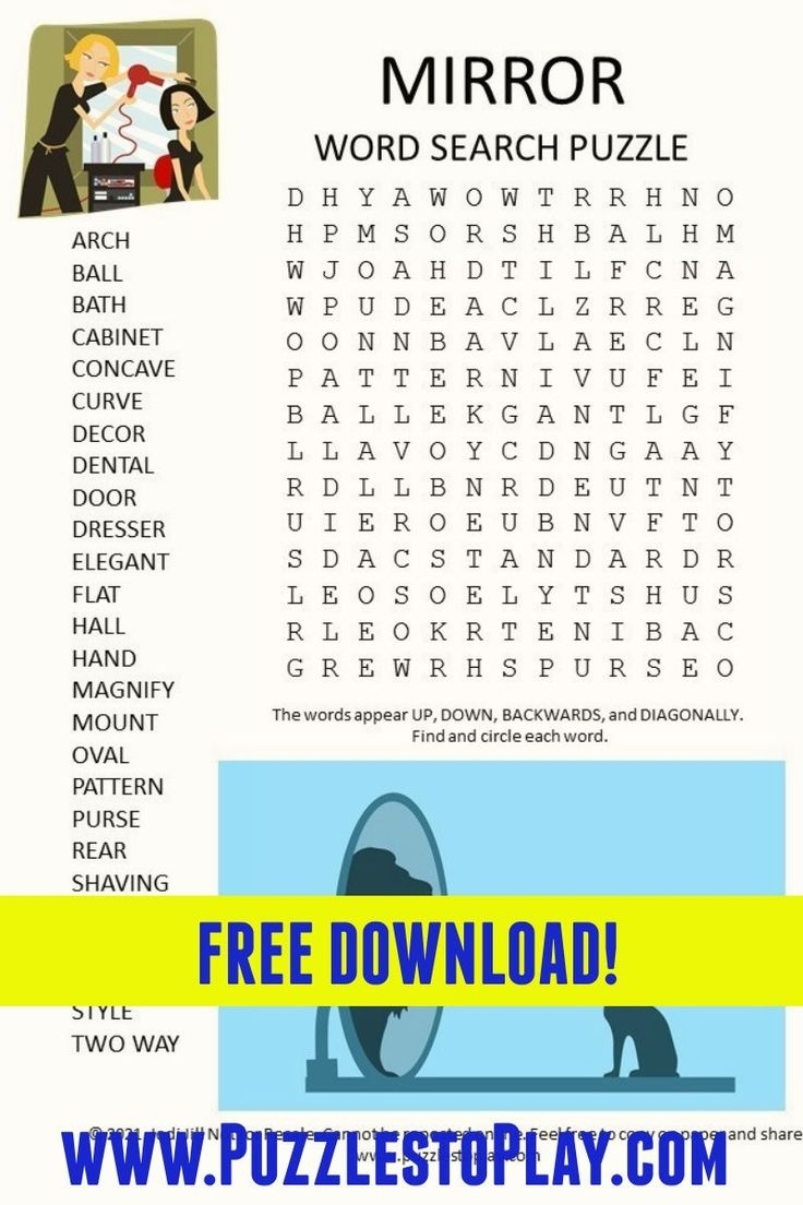 Mirroreyes Printable Crosswords Mom Printable