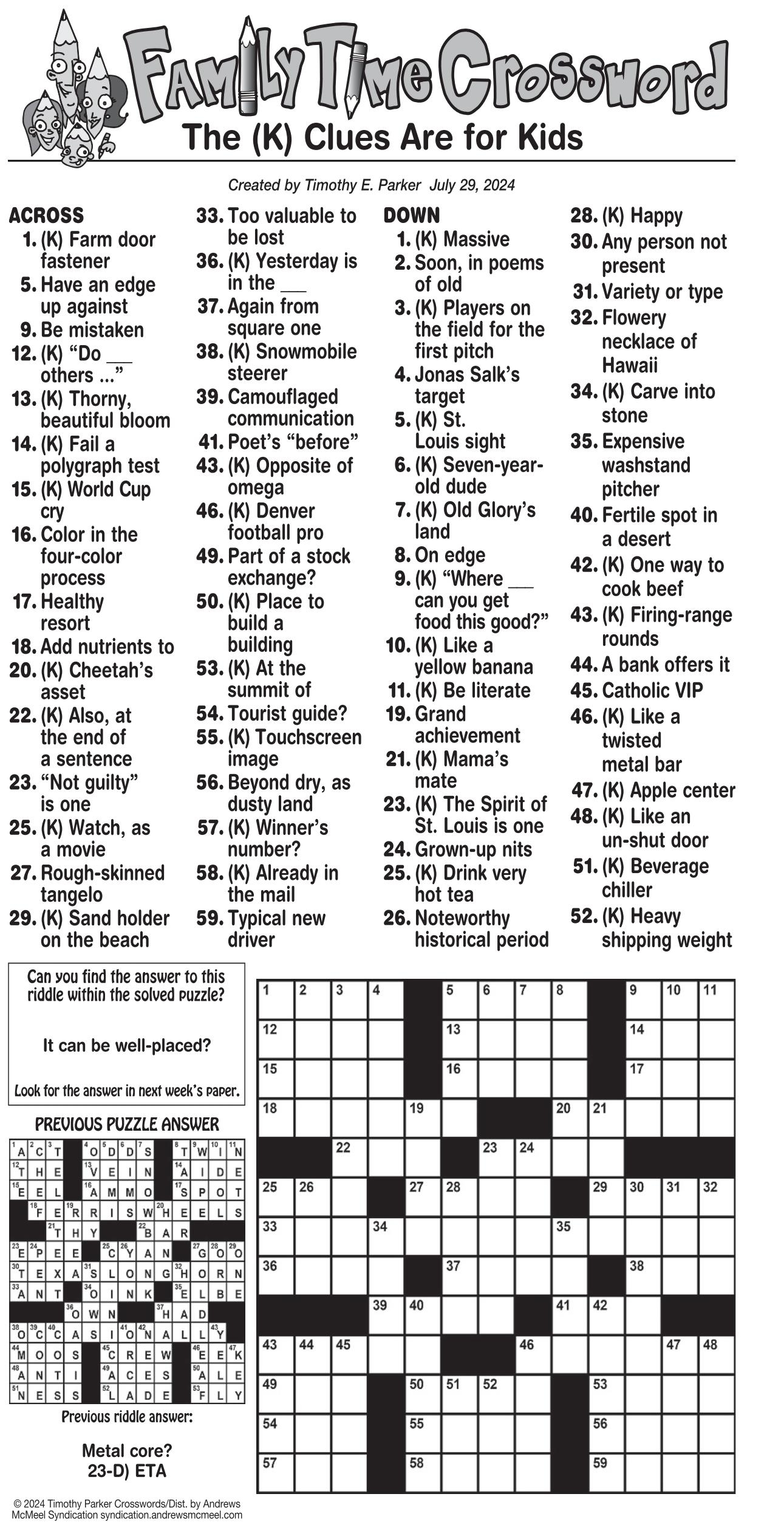 Newsday Sunday Crossword Printable Free Crossword Puzzle