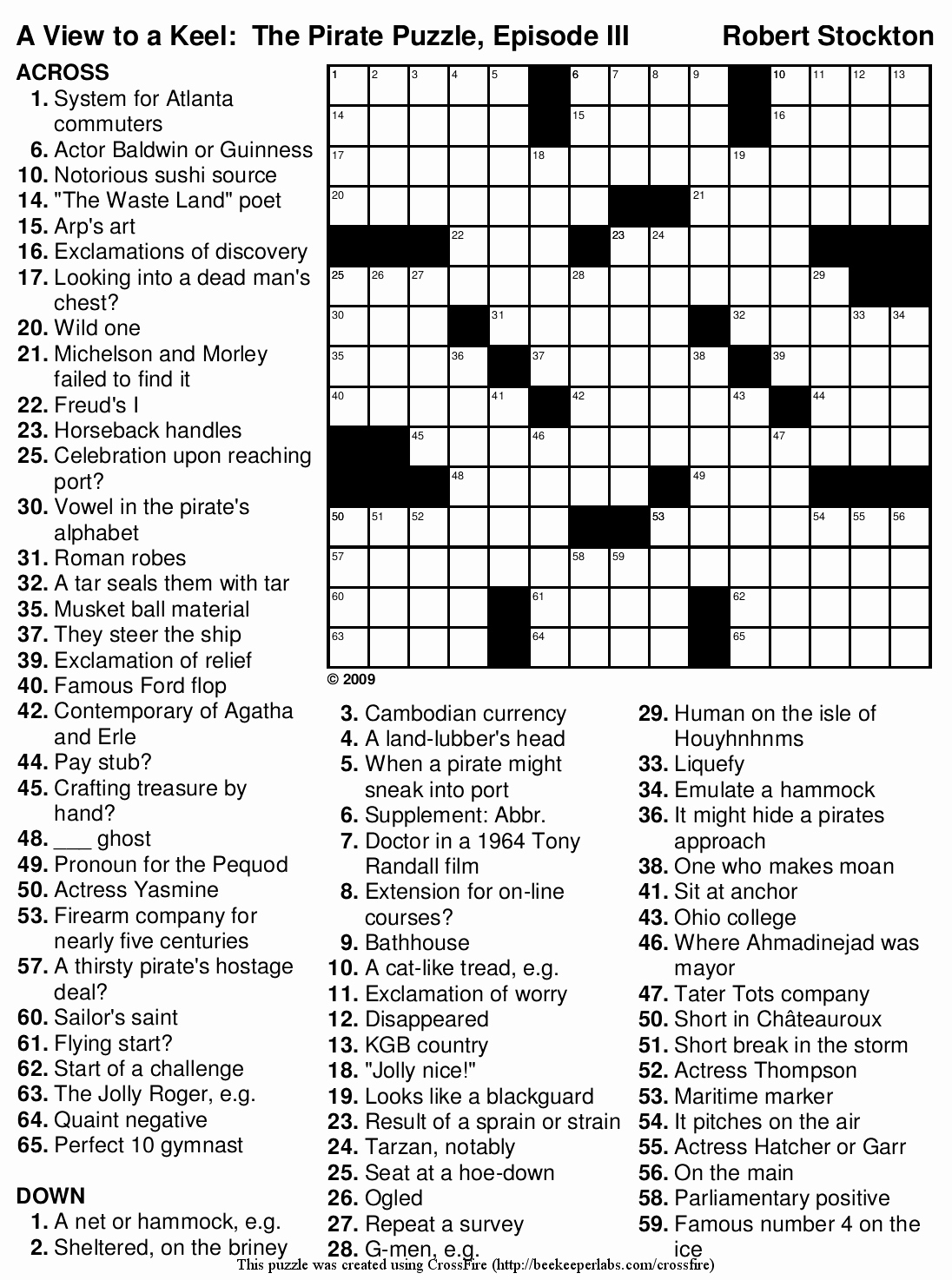 Newspaper Crossword Printable Free Printable Crosswords