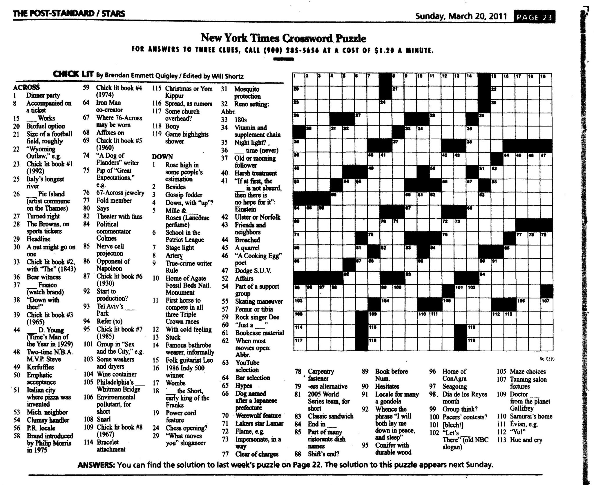 Ny Times Crosswords Seattle Times Free Daily Crossword