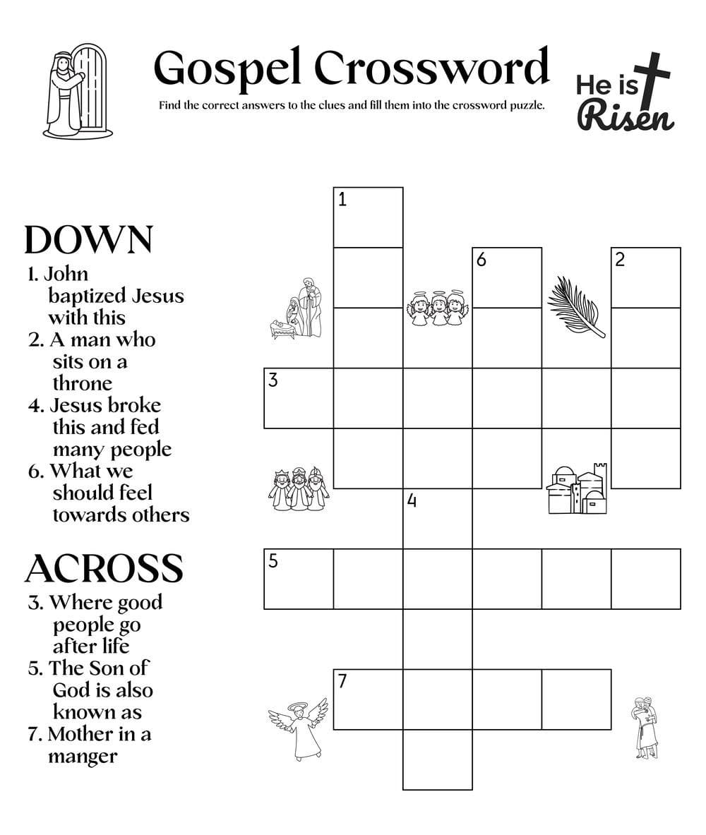 Printable Bible Crossword Puzzles Template Free Free Download And 