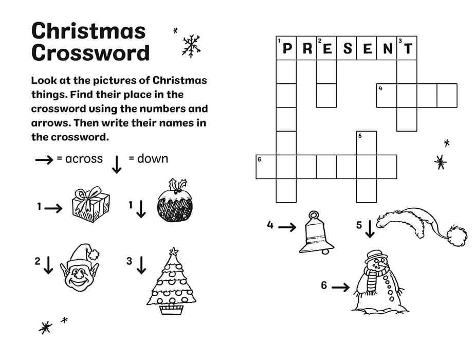 Printable Christmas Crossword Puzzles PrintableLib