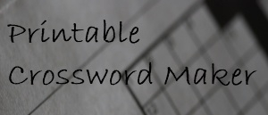 Printable Crossword Puzzle Maker