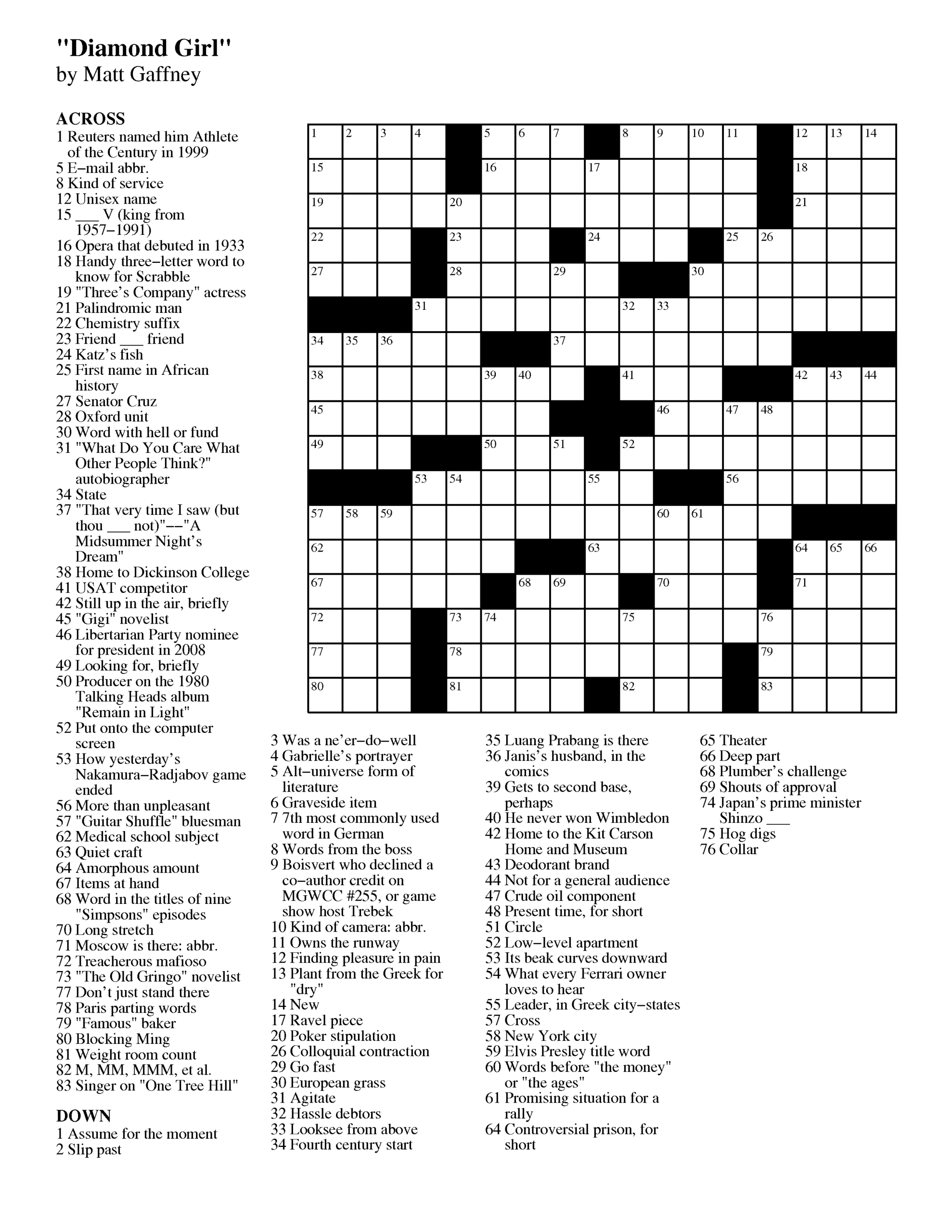 Printable Crosswords With Solutions Dev onallcylinders