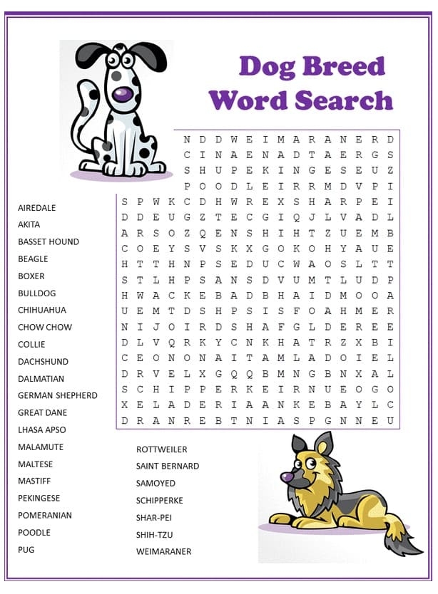 Printable Dog Crossword Puzzle Free Download Free Download And Print 