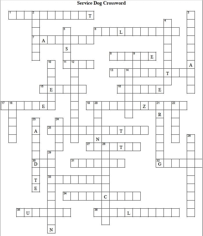 Printable Dog Crossword Puzzle Image Free Download And Print For You 