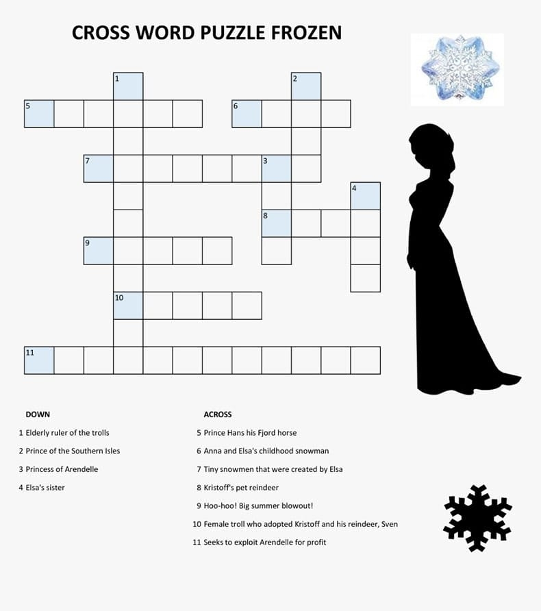 Printable Easy Crossword Puzzles Disney Free Download And Print For You