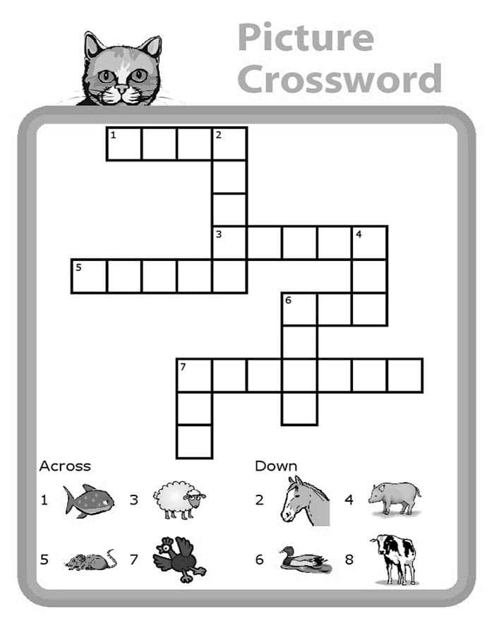 Printable Easy Crossword Puzzles PrintableLib