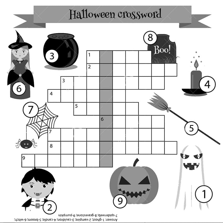 Printable Halloween Crossword Puzzle Games Free Download And Print 