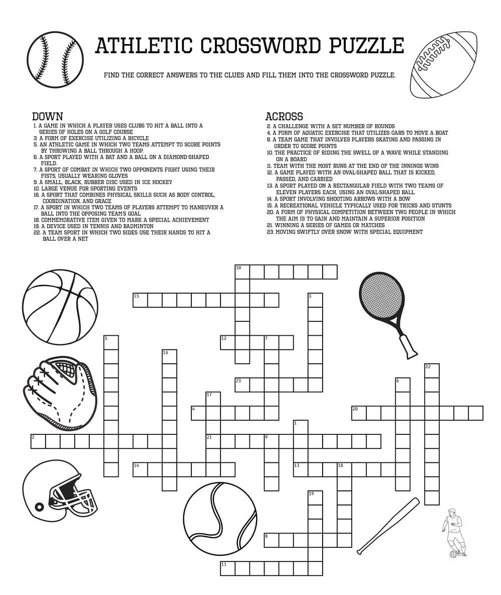 Printable Image Sports Crossword Puzzles Free Download And Print For You 