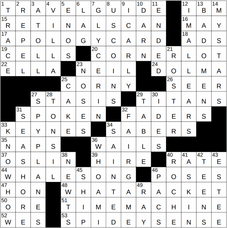 Printable La Times Crossword Mom Printable