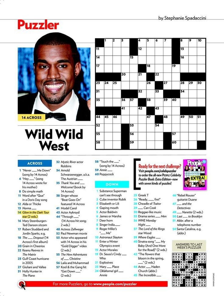 Printable People Magazine Crossword Puzzles Emma Crossword Puzzles