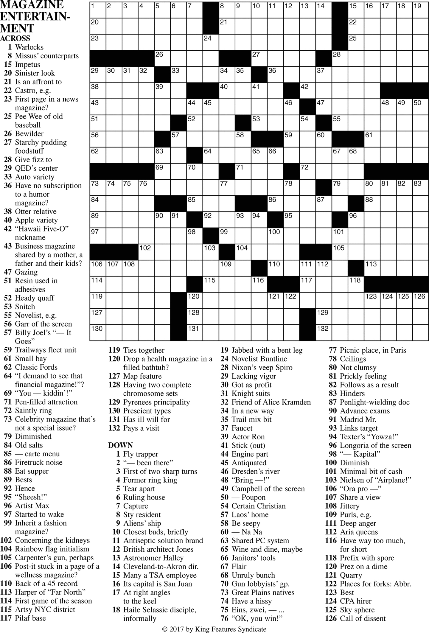 Printable Premier Sunday Crossword Free Printable Crosswords
