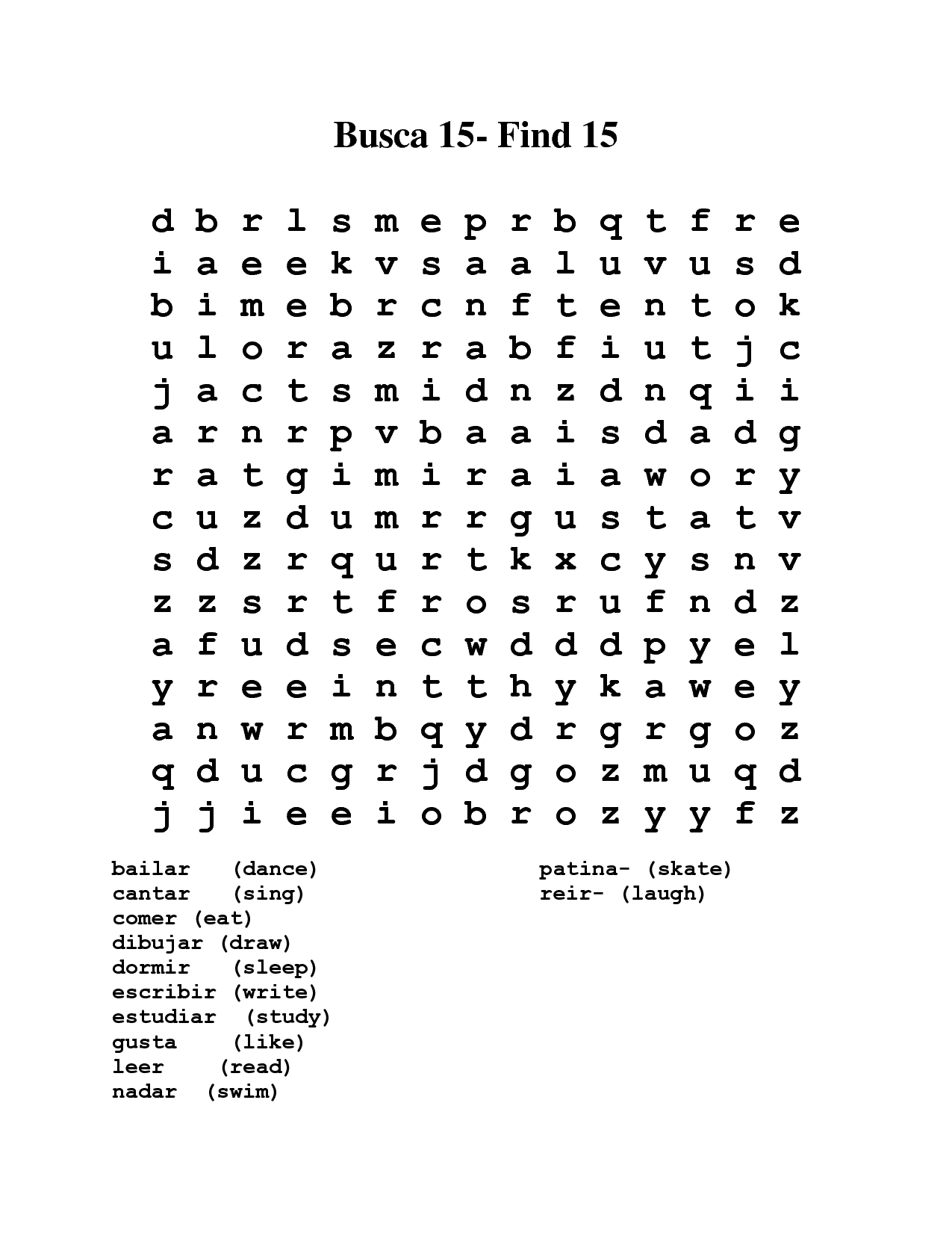 Printable Spanish Crossword Puzzle Dev onallcylinders