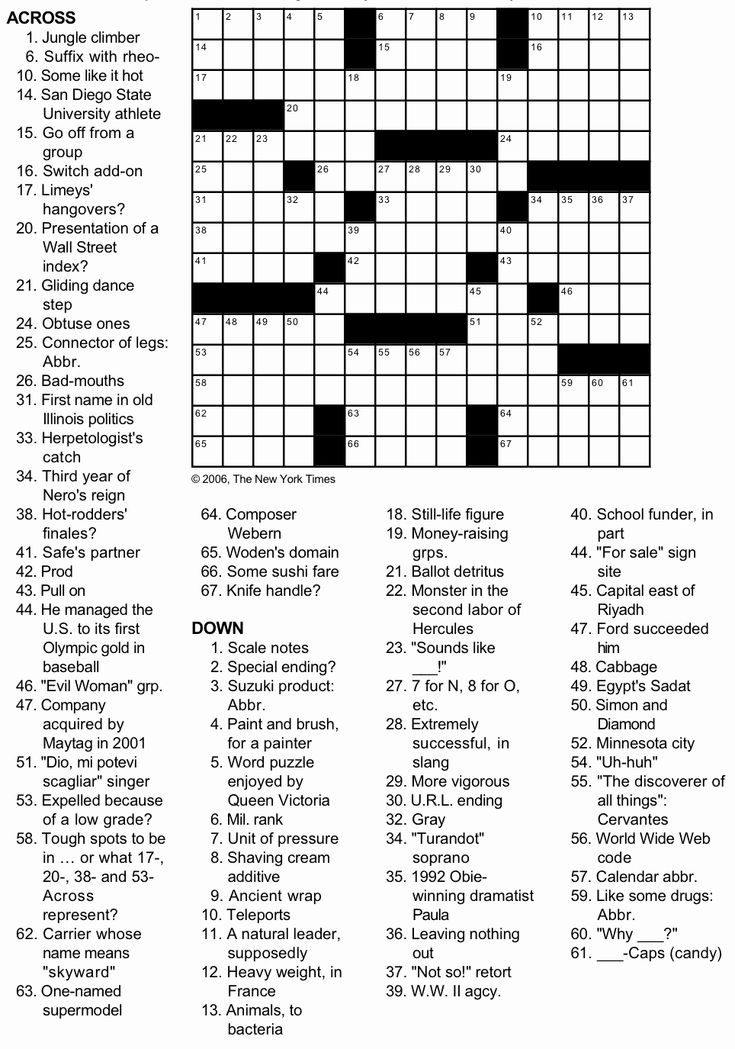 Printable Sunday Crossword Puzzles Pdf Free Printable Crosswords
