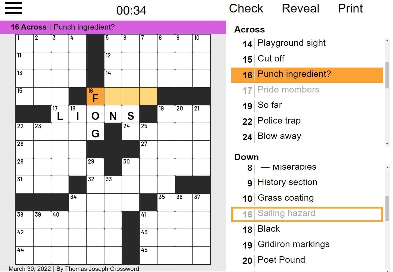 Printable Thomas Joseph Crossword Puzzles Mom Printable