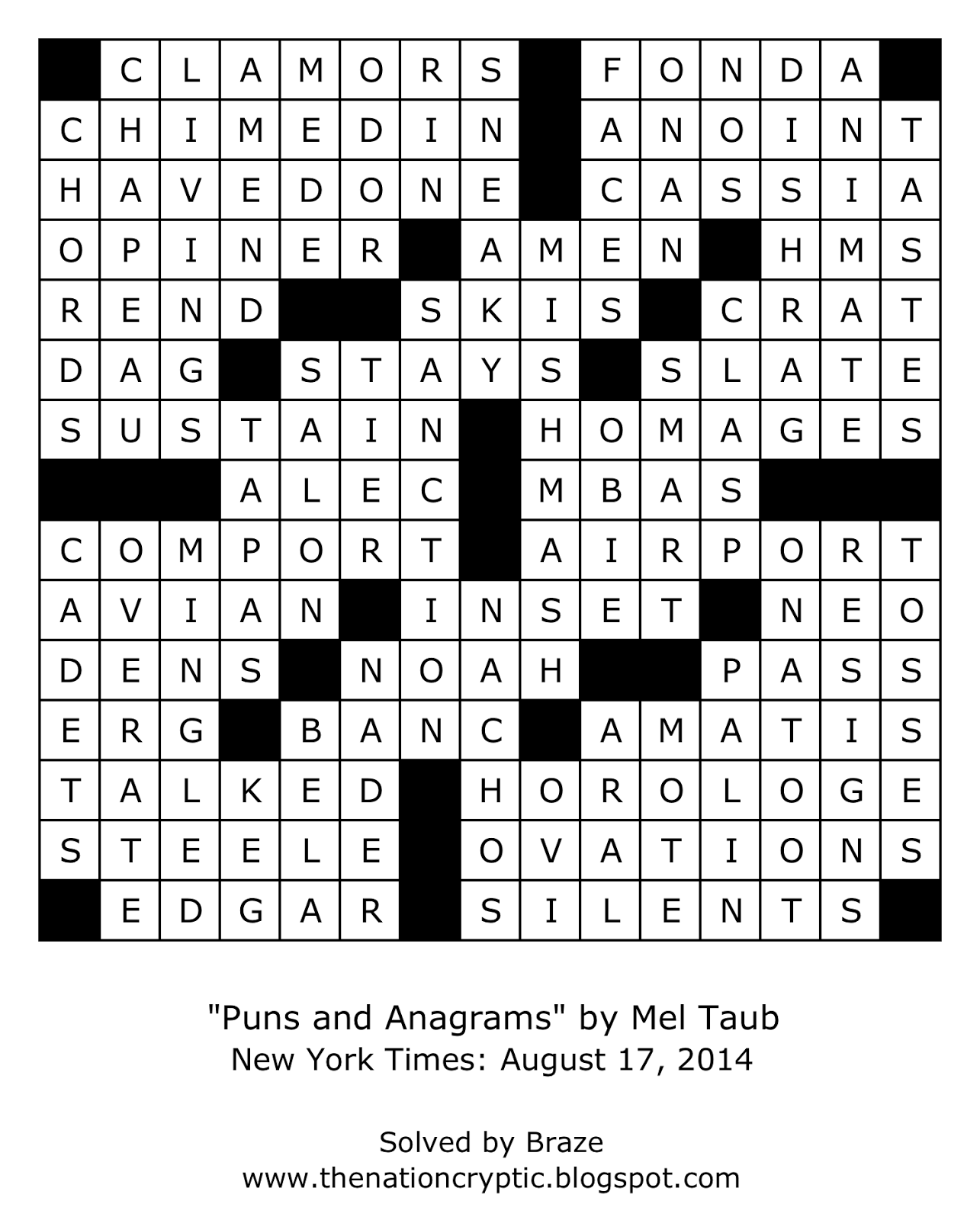 Seattle Times Crossword Free Printable Crosswords