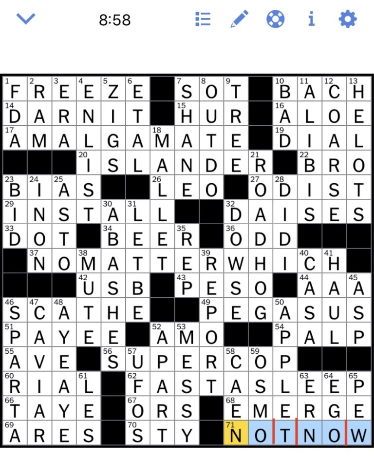 Seattle Times Ny Times Crossword Puzzle Free Printable Crosswords