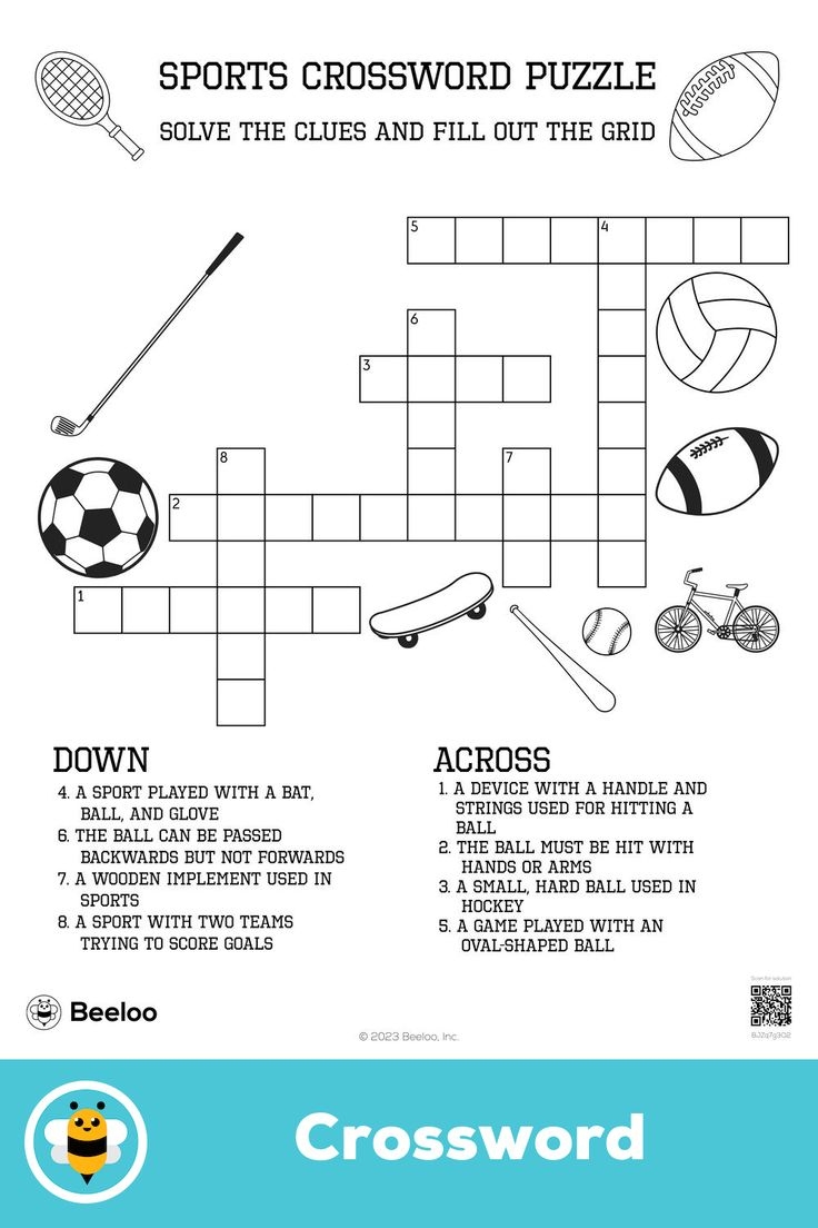 Sports Crosswords Printable FREE Printable