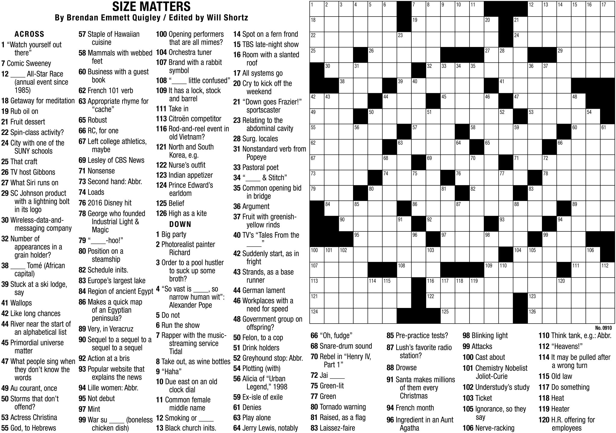 Sunday Crossword Merl Reagle Free Printable Crossword