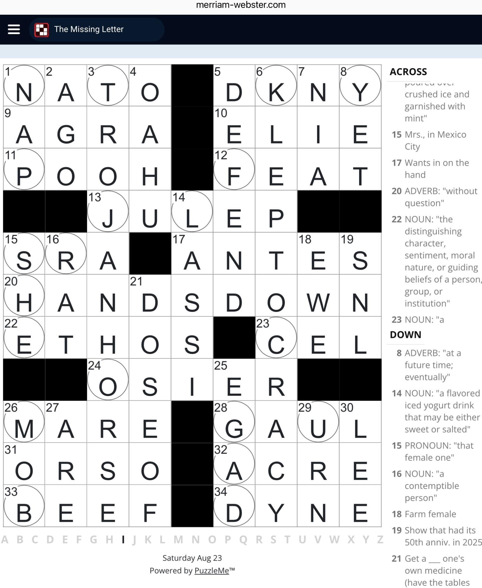 Sunday Premier Crossword Answers Today Free Printable Free Daily 