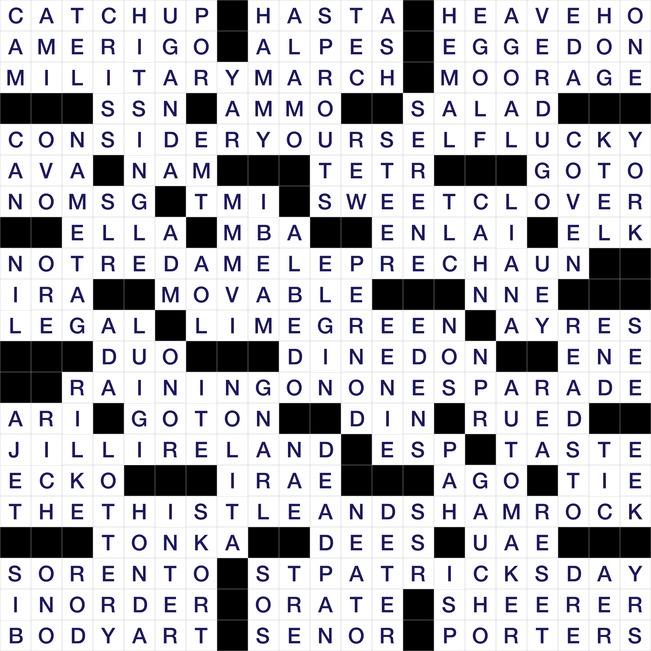 Sunday Premier March 17 2024 Answers Premier Crossword