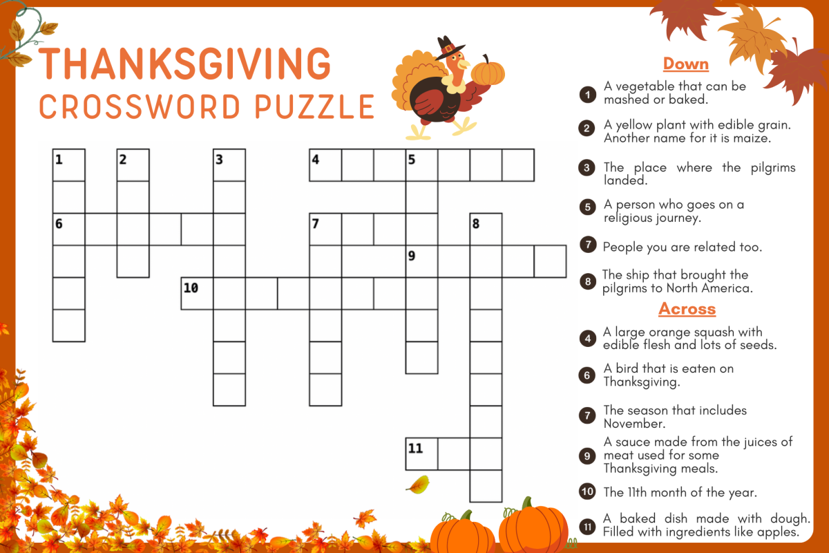 Thanksgiving Printable Crossword Puzzles Gerald Printable