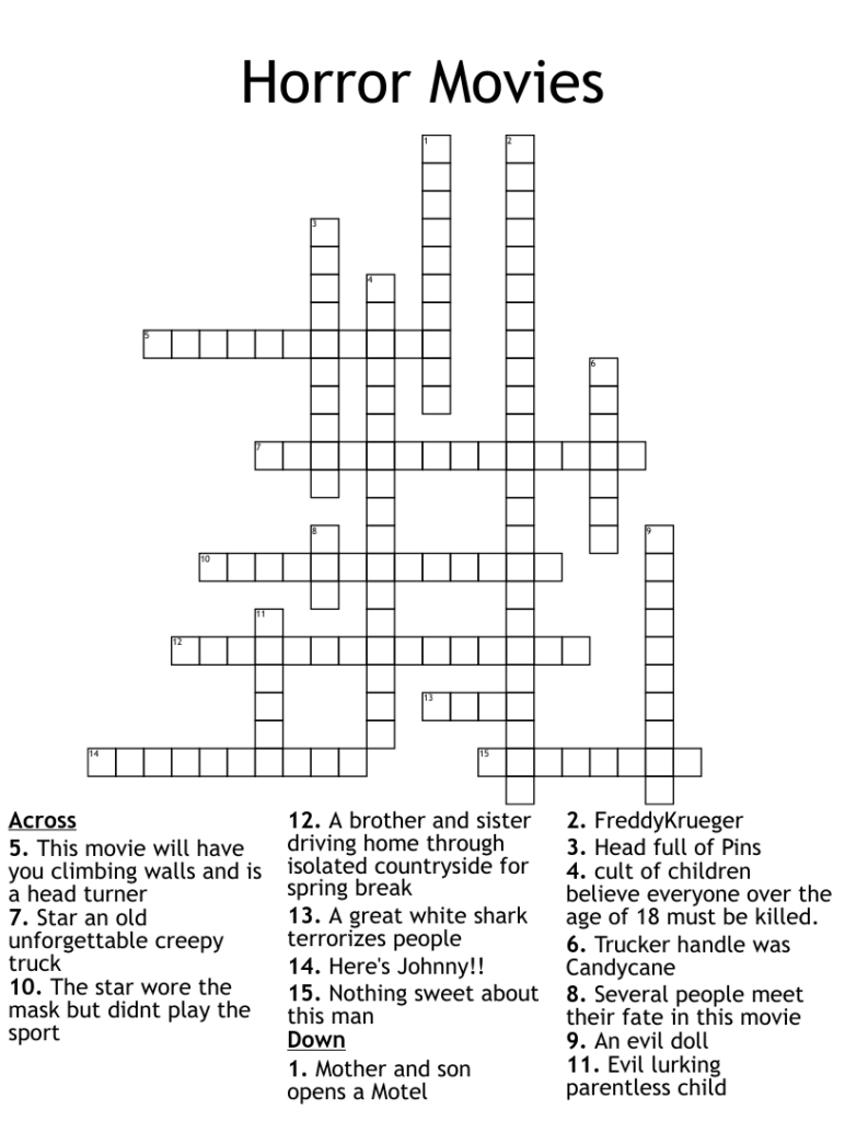 Themed Crossword Puzzles Free Printable Crosswords