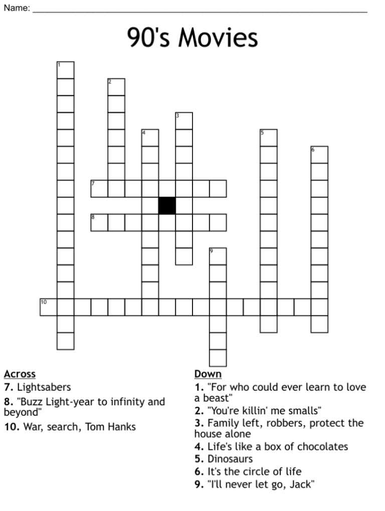 Themed Crossword Puzzles Free Printable Crosswords