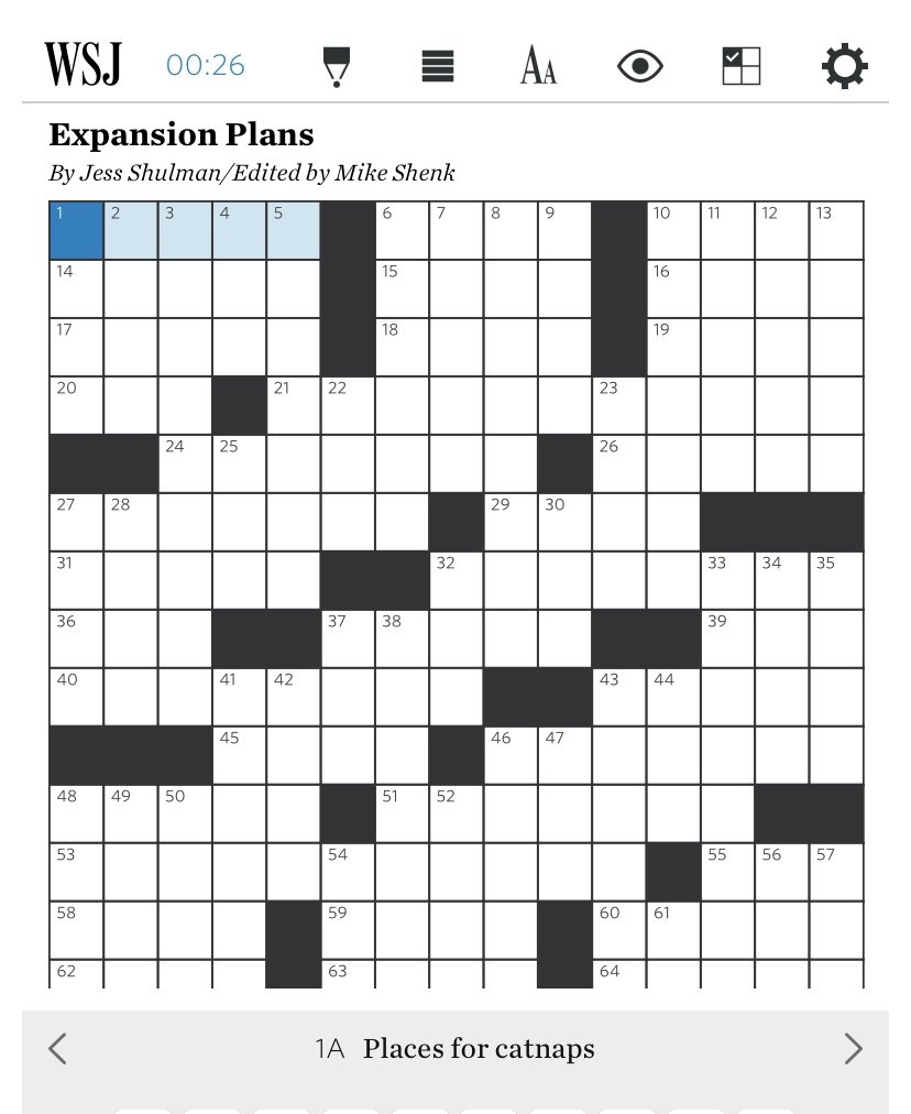 Wsj Crossword Today Free Printable FREE Printable HQ