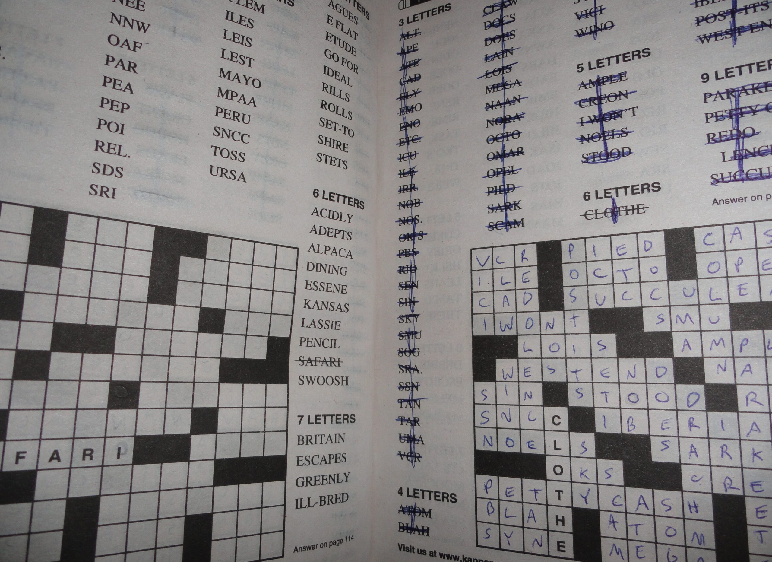 Fill In puzzle 
