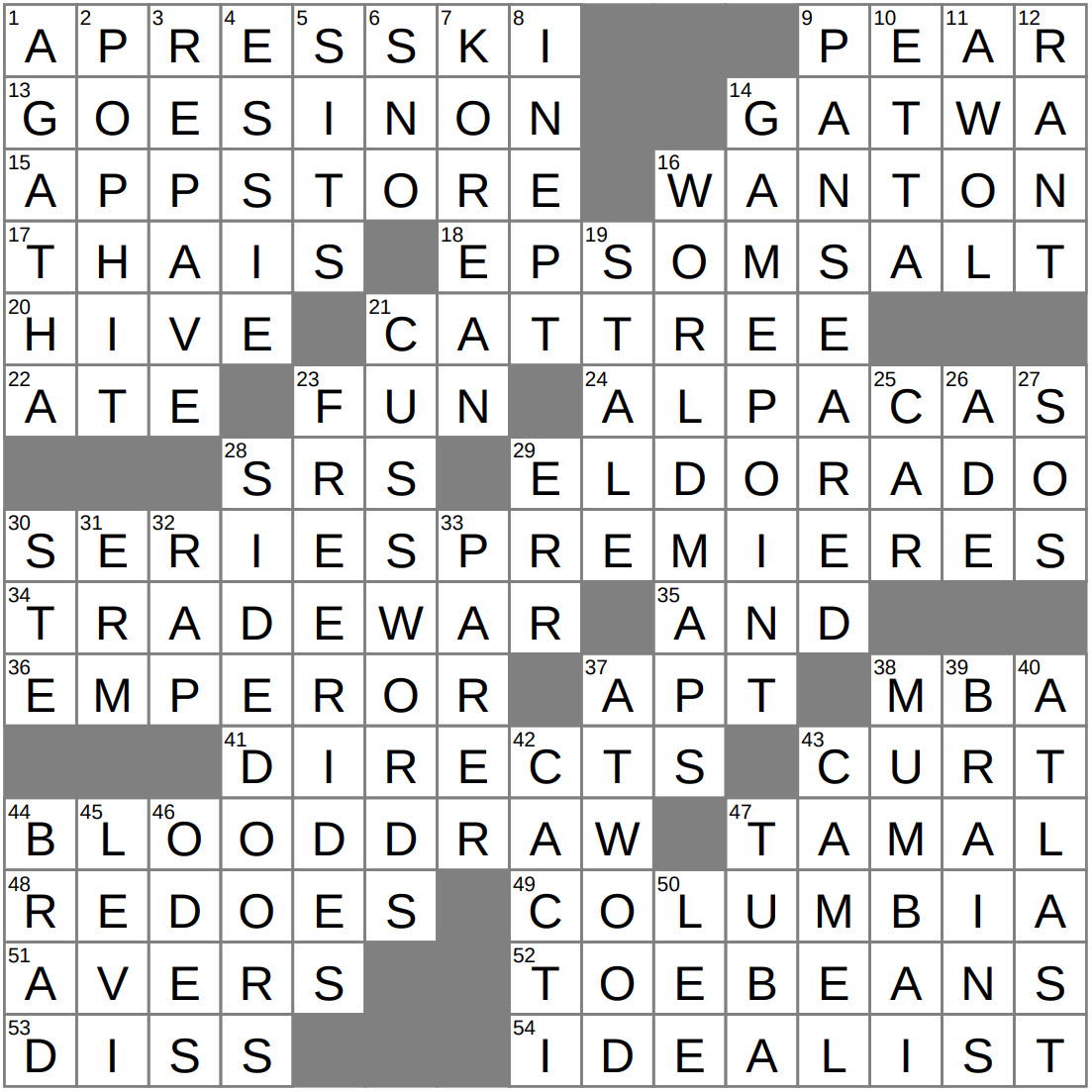 La Times Crossword 29 Aug 26 Saturday