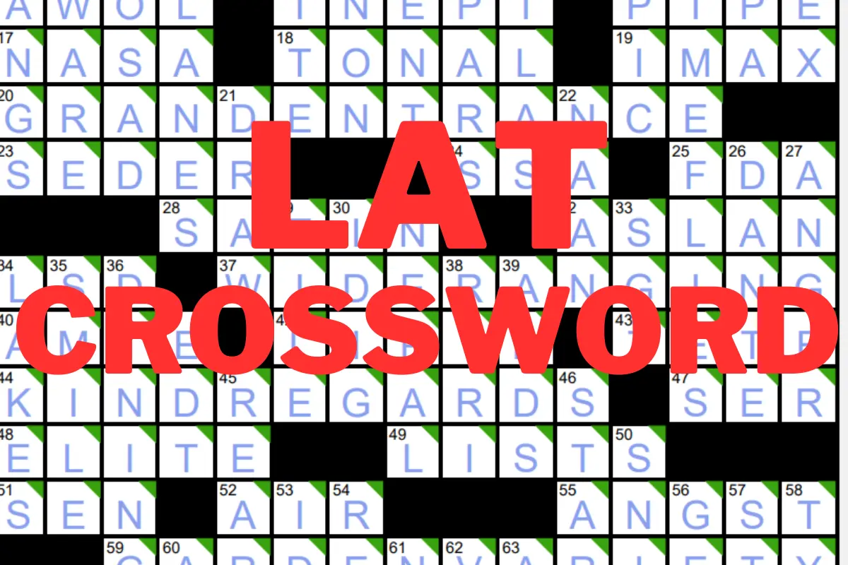 La Times Crossword