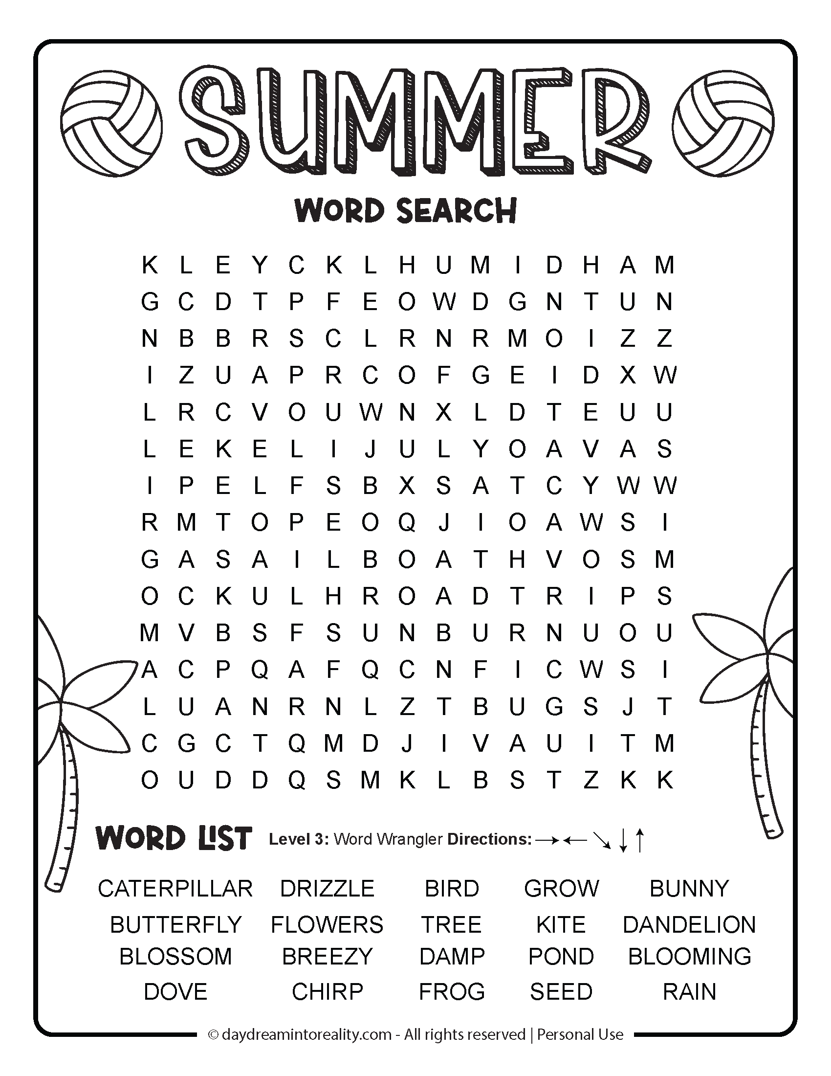 Summer Word Search