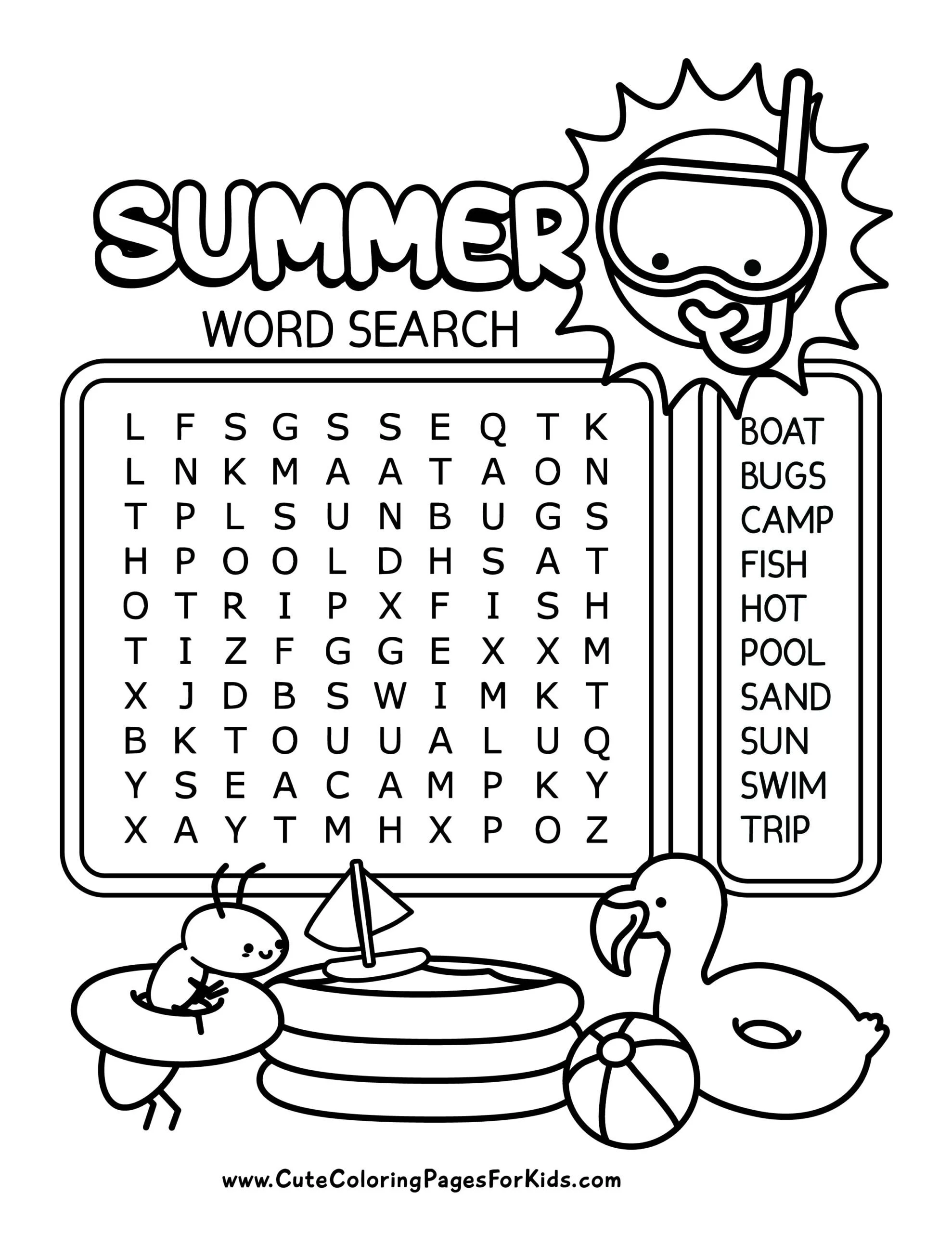 Summer Word Search